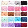 Baby Hairband toddler Bowknot Headbands Turban Borla Bola Nylon Kids Hairbands Meninas Sólidas Headwear Headwear cabeça Envoltório Faixa de Cabelo Acessórios