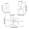 Lampade a sospensione Luci a LED vintage Lampada industriale retrò per soggiorno per la camera da pranzo cucina 4 6 8 testa E27