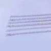 Łańcuchy 100% S925 Sterling Silver 4mm D Kolor Moissanite Tennis Chain Naszyjnik dla mężczyzn Hiphop Gra Certyfikat