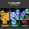 8 Modes Solar Light Crystal Ball 5M/7M/9.5M/12M/ LED String Lights Fairy Lights Garlands For Christmas Party Outdoor Decoration 211122