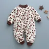 Bebê recém-nascido Primavera Inverno roupas jaqueta infantil para meninas macacão para meninos macios flanela bebe romper roupas de bebê 0-18 mês 1532 y2