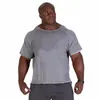 Camisetas masculinas de verão, academia, musculação, algodão, manga curta, gola redonda, tops casuais, moda masculina, camiseta para treino muscular