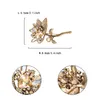 Flower Brooch Women Pin Lapel Broche Femme Bouquet Crystal Pendant Charm Party Jewelry Gift Antique Gold Vintage Retro Style