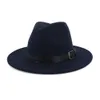 Ny amerikansk retro brittisk jazz topp hatt ull filt hatt mjuk topp solskyddsmedel temperament hela anpassningen6931735
