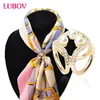 Pins Broschen koreanische Ankunft Joker Perlenschal Clip Drei Ring Strass Dekoration Schnalle für Frauen Kostüm Schmuck62980372067591