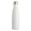 DIY sublimação em branco 17oz garrafa frasco de vácuo esportes garrafa de água aço inoxidável térmica de parede dupla com tampa xu 0120