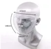 Plastic Safety Faceshield With Glasses Frame Transparent Full Face Cover Protective Mask Anti-fog Face Shield Clear Designer Masks DAP295