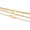 Miqiao 925 Стерлинговые серебряные веревки цепь Platinum Rose Gold Color Long 40 45 50 55 60 65 70 80 см в ширину 10 15 23 мм Ожерелье мужчины