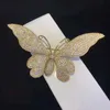 75x45mm de alta calidad de la mariposa de la mariposa de la mariposa de la mariposa de las mujeres con accesorios de doble suéter de invierno broche