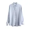 Automne Vintage à manches longues Top White Shirt Femmes Collier debout Cardigan Elegant Blouse Loose Plus Taille Bureau 11440 210512