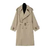 IEFB / Vêtements pour hommes Faux trench-coat en deux pièces mi-longueur coréen tendance beau coupe-vent au-dessus du genou printemps manteau long en vrac 9Y4089 210524