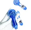 High Quality Glass Hand Pipe 4inch Thick Smoking Spoon Pipes Oil Burner Hand Blown Tobacco Pyrex Bowl Bong