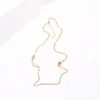 Chaînes VEELFF Haute Polonais 18K Placage Véritable Or Titane Acier Collier Plusieurs Coutures Ras Du Cou Pour Unisexe