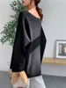 Korean clothes loose sexy slash neck knitted sweater for women big size warm autumn winter pullovers tops famale YJ740 210527