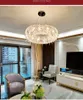 Modern K9 Crystal Chandeliers Lights Fixture European Chandelier Round Oval Matsal vardagsrum Restaurangbutik Bar Lampor Hotell Hem inomhusbelysning