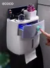 Держатель туалетной бумаги Водонепроницаемая пластиковая настенная настенная ванная комната для ванной комнаты.