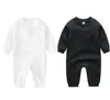 Vår Höst Baby Boys Girls Långärmad Rompers Infant Cotton Cartoon Bear Jumpsuits Söt Toddler Onesies