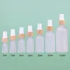 5ml~100ml Refillable Sprayer Bottle White Matte Cosmetic Containers Empty Atomizer Makeup Mist Spray Bottle Perfume Glass Vials