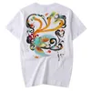 IEFB Verão Estilo Chinês Phoenix Bordado Bordado Shoer T-shirt Puro de Algodão Loxo Tee Tops Homem Causal tamanho grande 9Y5869 210524