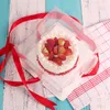 StoBag 10pcs Transparent Birthday Decoration DIY Handmade Gift Cake Package Boxes White Plastic Bottom Baby Show Supplies 210602