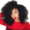 1B# Human Hair Lace Front Wig Afro Kinky Curly Wigs 13x4 8~20 Inches Perruques De Cheveux Humains RQY4344