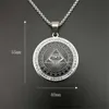 Pendant Necklaces Drop Hip Hop Stainless Steel All Seeing Eye Of Providence Pendants For WomenMen Iced Out Masonic Jewelry1752119