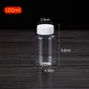 ラボ用品15ml / 20ml / 30ml / 50ml / 80ml / 100mlプラスチックペットクリア空のシールボトル固体粉剤薬ピルバイアル容器試薬パッキングボトル