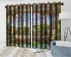 Elegante camera da letto Tenda 3D in stile europeo Grande padiglione Bellissimo scenario a cascata Paesaggio romantico Tende oscuranti