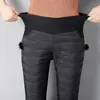 Kış Splice Kadife Pantolon Kadınlar Kalın Elastik 4 Renkler Fermuar Yüksek Bel Kalem Pantolon 2020 Moda Rüzgar Geçirmez Sıcak Tayt Q0801