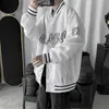 春秋の爆撃機のジャケット男性女性原宿bfpreppyスタイルの緩いトレンド野球ユニフォーム刺繍シンプルコート211009