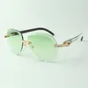 Znakomite klasyczne okulary przeciwsłoneczne Endless Diamond 3524027, Natural Mixed Buffalo Horn Shors Kieliszki, rozmiar: 18-140 mm