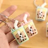 Mignon doux perle lait thé tasse porte-clés fabrication de bijoux bricolage porte-clés boucle d'oreille accessoires sac pendentif 3453134