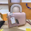 Designer- Women Bags Ladies Flap Crossbody Bag Letter Crochet Envelope Shoulder Back Bag Water Ripple Leather Handbag