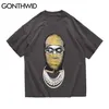 T-shirt Camisetas Hip Hop Punk Rock Rapper Imprimir Manga Curta Tshirts Streetwear Casual Tops T-shirt 210602