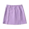 Letni garnitur solidny kolor dwustronne szczeliny wysokiej talii torby hiprysy Slim odchudzające mini dla kobiet 210514
