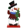 Christmas Decorations Santa Claus Snowman Crafts Ornament Creative Desktop Wooden Ornaments w-01120