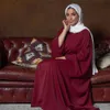 Ramadan Muzułmanin Hidżab Drabayas dla Kobiet Abaya Dubaj Turcja Odzież islam Kaftan Robe Longue Femme Musulane Vestidos Largos X0803