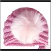 Gorras Accesorios Bebé Maternidad Drop Delivery 2021 Baby Girls Ball 11 Diseños Invierno Color caramelo Elástico Indian Hat Knitting Boys Kids Fashio