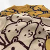Mode försäljning höst pojkar tröja bomull thicnken björn design barn sport casual stickas pullovers fleece 4-14 t 211201
