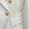 Kadın Takım Elbise Blazers Yüksek Street est 2021 Güz Kış Moda Tasarımcısı Ceket Kruvaze Aslan Düğmeleri Tüvit Blazer