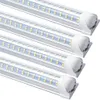 LED Tube 8FT Shop Light Fixture 120W Cooler Door Freezer Bulbs 2ft 4ft 5ft 6ft V Shape Integrated Lamps