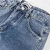 Jeans vintage a vita alta American Retro Light Blue Vita alta Pantaloni larghi dritti larghi Pantaloni slim denim Pantaloni lunghi Pantaloni donna 210730