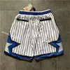 Men's Team Basketball Short Just Don Orlando Fan's Striped Blue Black White Color Sport Stitched Shorts Hip Pop Pants With Pocket