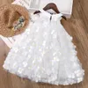 Baby Girl Dress Clothes Toddler Kids Girls Princess Clothes Butterfly Tulle Dress Sleeveless Princess Dresses Summer Clothes Q0716