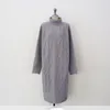 Casual Dresses Runway Arrival Fall Winter Women's Pattern Sweater Knitted Dress Loose Retro Streetwear Warm Knit Vestido Robe