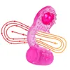 Anelli vibranti Stimolatore clitorideo Forte vibratore del pene Ritardo Eiaculazione Giocattoli sessuali per uomini Coppia