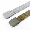 Fashion Canvas Belt Men Women Unisex Outdoor Tactical Plastic Buckle Solid Hiking Waistband Casual