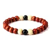 Brins colorés simples pour hommes, nouveaux Bracelets de perles en bois naturel à la mode, bijoux Hip Hop, vente en gros