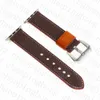 For IPhone Apple Watch straps 41mm 42mm 38mm 40mm 44mm 45mm Iwatch 3 4 5 6 SE 7 series Soft watchguard Band Luxury Designer Genuine Leather Strap With Embossing men women