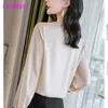 Ldyrwqy Весна Мода с длинными рукавами напечатана всесторонняя шифоновая рубашка китайский стиль офис Lady 210416